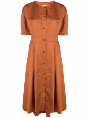 12 STOREEZ button-down flared dress - Orange