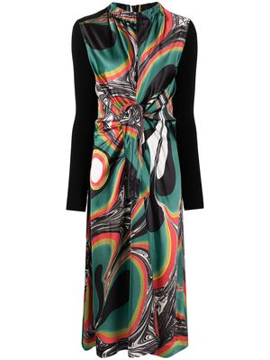 colville graphic-print knot dress - Green
