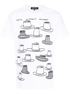 Comme Des Garçons Homme Deux graphic-print cotton T-shirt - White