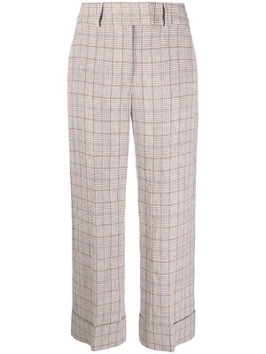 Peserico check print trousers - Neutrals