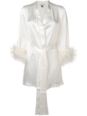 Gilda & Pearl Mia satin robe - White