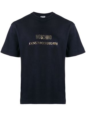 Moschino Pre-Owned lettering logo print T-shirt - Blue
