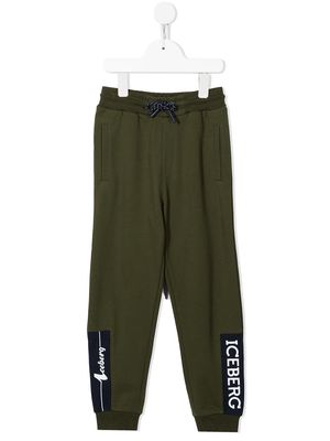 Iceberg Kids logo-print track pants - Green