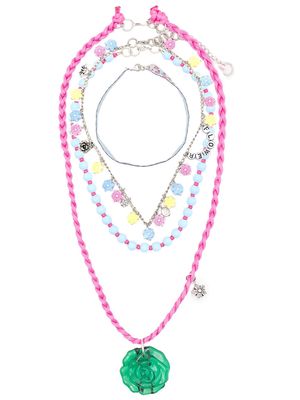 Amir Slama five-strand charm necklace - Multicolour