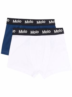 Molo logo-waist two-pack boxer briefs - White