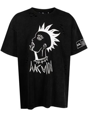 Haculla punk logo-print T-shirt - Black