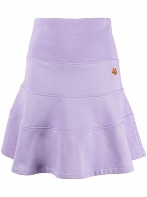 Kenzo high-waisted flared mini skirt - Purple