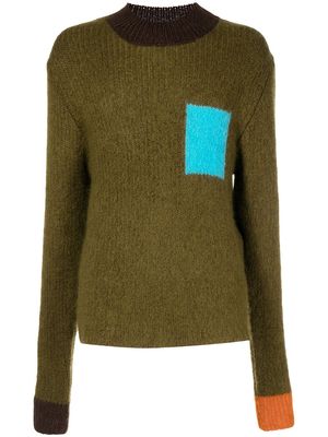 Jacquemus color-block crewneck sweater - Green
