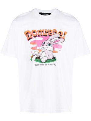 DOMREBEL Carrots Box graphic-print T-shirt - White