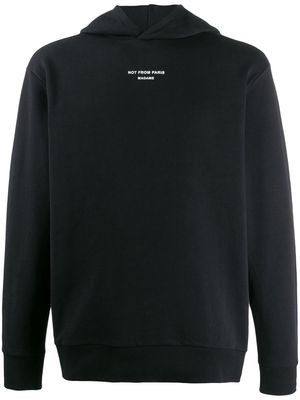 Drôle De Monsieur slogan print hoodie - Black