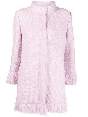 Charlott fringed wool jacket - Pink