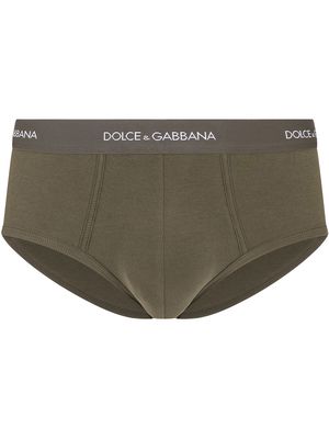 Dolce & Gabbana logo-waistband briefs - Green