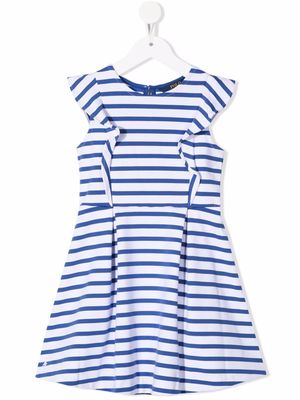 Ralph Lauren Kids striped short-sleeve day dress - Blue