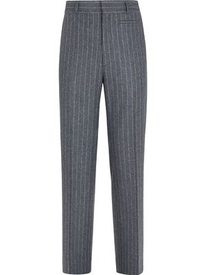 Fendi pinstripe straight-leg trousers - Grey