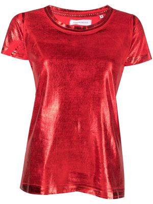 Madison.Maison metallic Lamina T-shirt - Red
