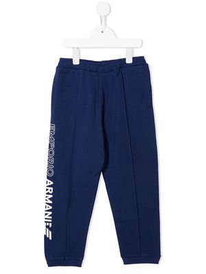 Emporio Armani Kids logo-print track pants - Blue