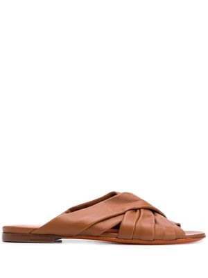 Santoni crossover sandals - Brown