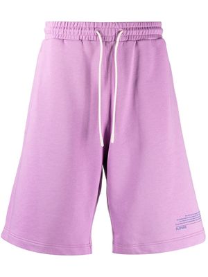 MSGM logo-print shorts - Purple