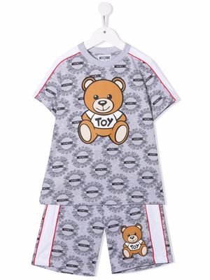 Moschino Kids Teddy Bear shorts set - Grey