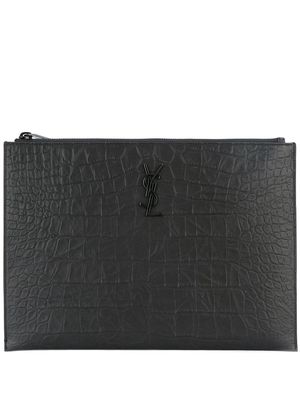 Saint Laurent Monogram zip pouch - Black