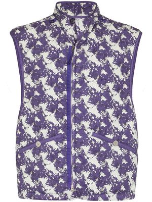 Stone Island Shadow Project augment abstract-print gilet jacket - Purple