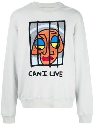 Haculla Can I Live sweatshirt - Grey