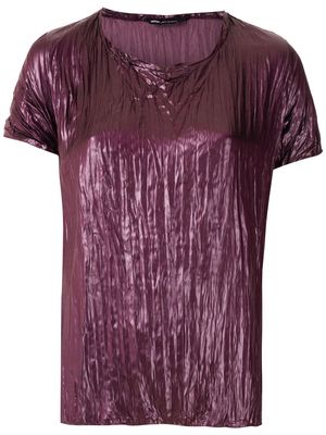 Uma | Raquel Davidowicz Cary lacquered blouse - Purple