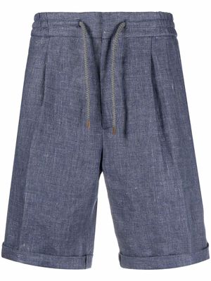 Brunello Cucinelli drawstring-waist bermuda shorts - Blue