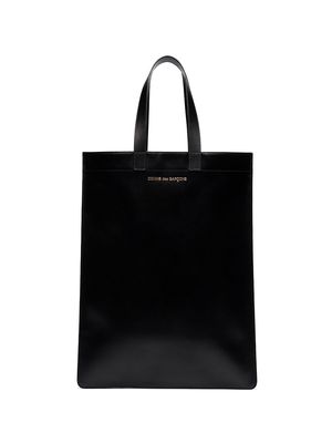 Comme Des Garçons Wallet logo print tote bag - Black