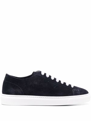 Doucal's lace-up suede sneakers - Blue