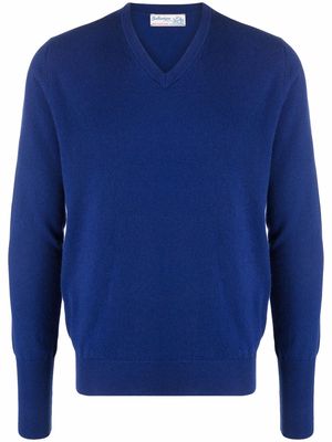 Ballantyne V-neck cashmere jumper - Blue