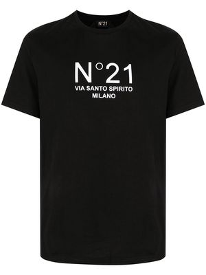 Nº21 logo-print T-shirt - Black