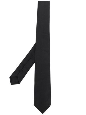 Jil Sander horizontal-stripe pattern silk tie - Black