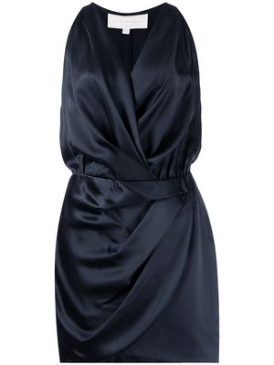Michelle Mason halter silk mini dress - Black