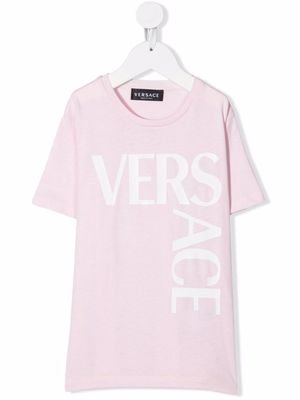 Versace Kids logo-print short-sleeved T-shirt - Pink