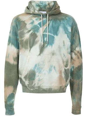 John Elliott tie-dye effect drawstring hoodie - Multicolour