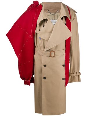 Maison Margiela double-breasted trench coat - Neutrals