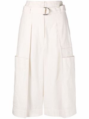 Lemaire belted capri shorts - White