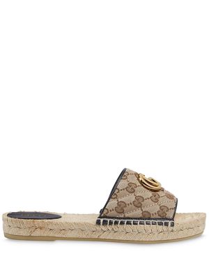 Gucci Double G open-toe espadrilles - Neutrals