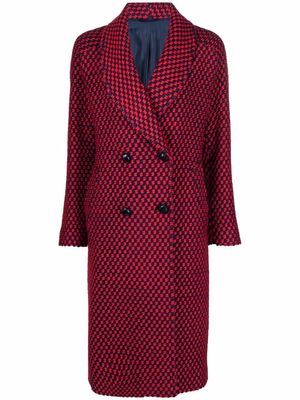 MP Massimo Piombo woven wool-blend double-breasted coat - Red