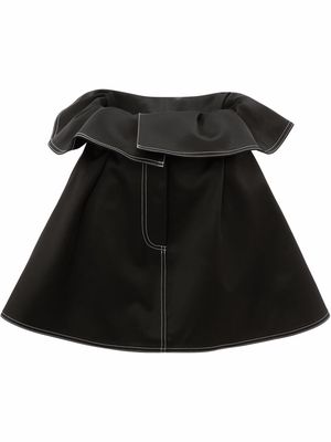 JW Anderson paperbag-waist belted skirt - Black