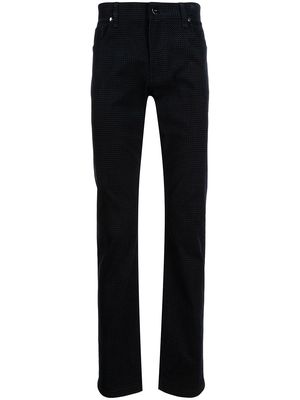 Fendi monogram pattern straight-leg trousers - Blue