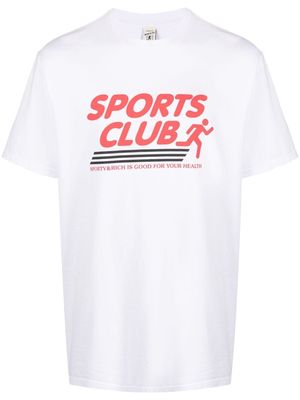 Sporty & Rich slogan-print cotton T-shirt - White