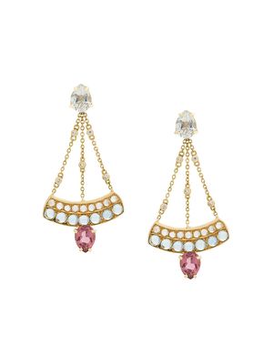 Dubini Sophia Chandelier 18kt gold earrings - Pink