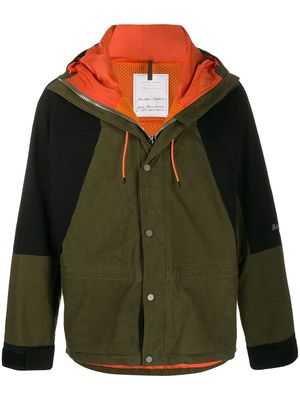 Readymade hooded panelled coat - Green