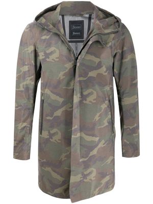 Herno camouflage-print hooded jacket - Green