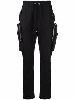 Balmain drawstring cargo track pants - Black