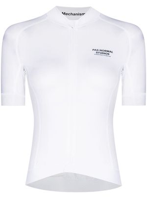 Pas Normal Studios Mechanism jersey zip-up top - White