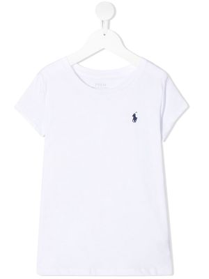 Ralph Lauren Kids logo-embroidered cotton t-shirt - White