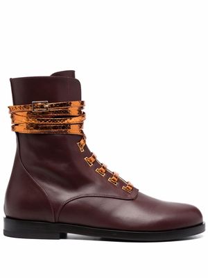Giannico Hailey lace-up boots - Brown